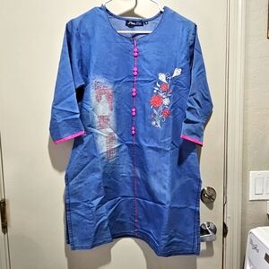 Pinky Pari Denim Kurtis